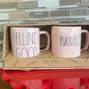 Rae Dunn cat mug set